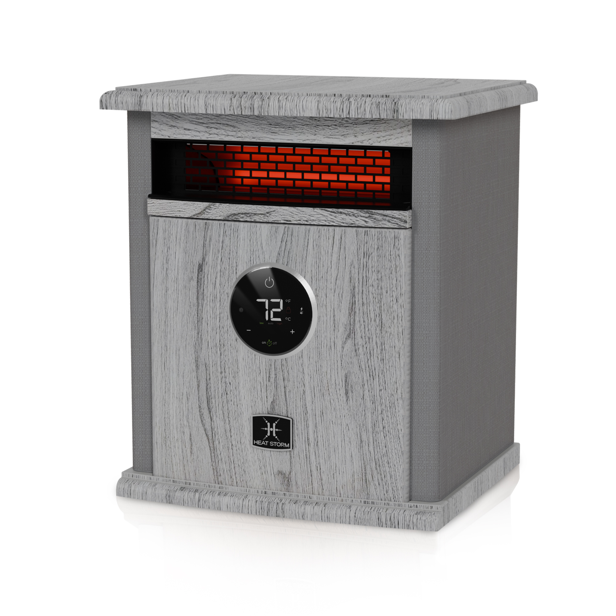 HeatStorm, 1500-WATT ELECTRIC HEATER, Heat Type Infrared, Heat Output 5200 Btu/hour, Heating Capability 400 ft², Model# A-1500-ILODG